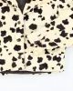 Vintage Y2K Dollhouse Cow Print Lined Collared Jacket - M sold by Rokit
