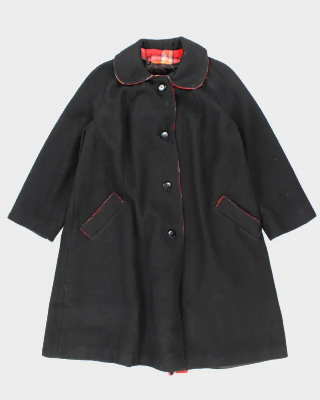Vintage 90's Heavyweight Collared Wool Blend Overcoat - M sold by Rokit