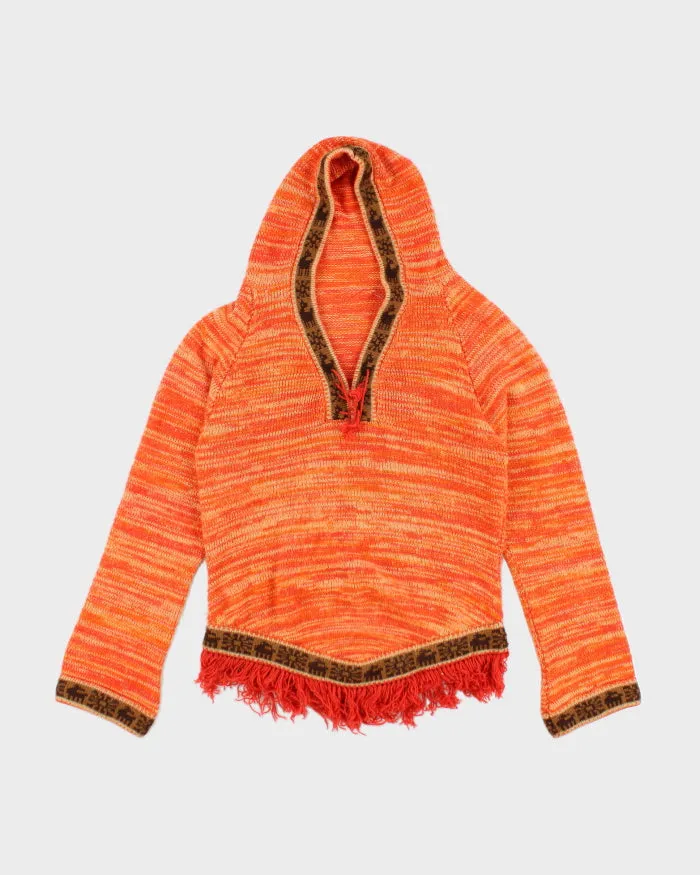 Vintage Y2K Women's Hooded Knit Jumper - S sold by Rokit