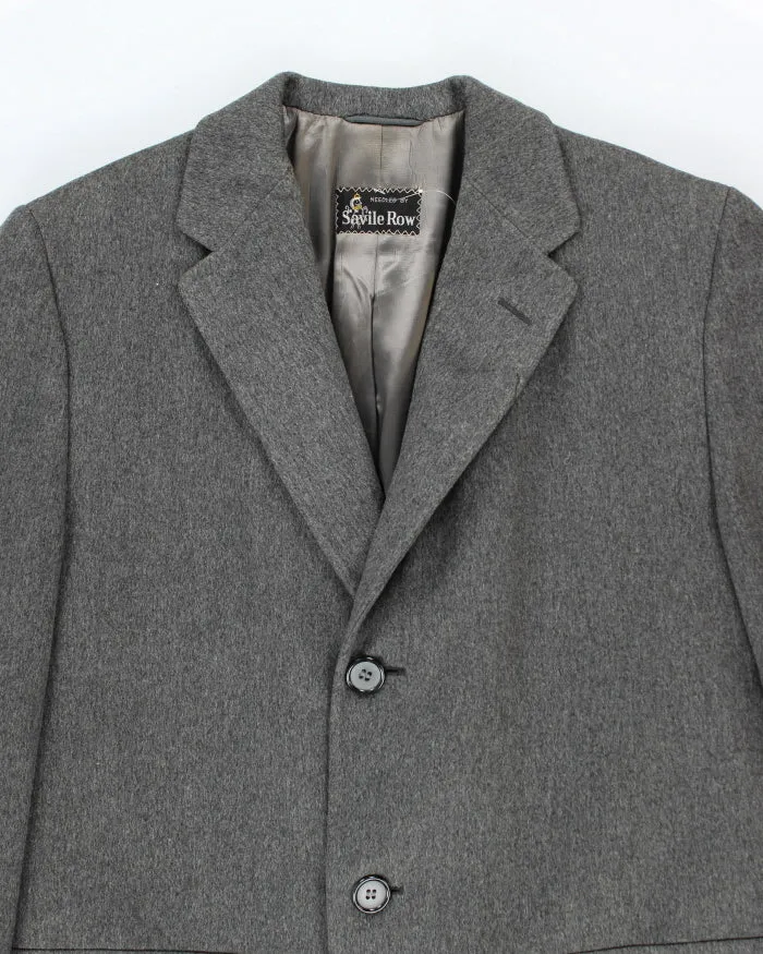 Vintage 80's Savile Row Cashmere & Wool Blend Heavyweight Overcoat - L sold by Rokit product image thumbnail 3