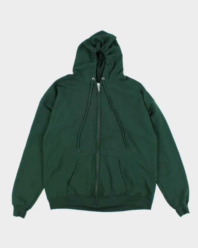 Vintage 2000's Hanes Blank Zip Up Hoodie - L sold by Rokit