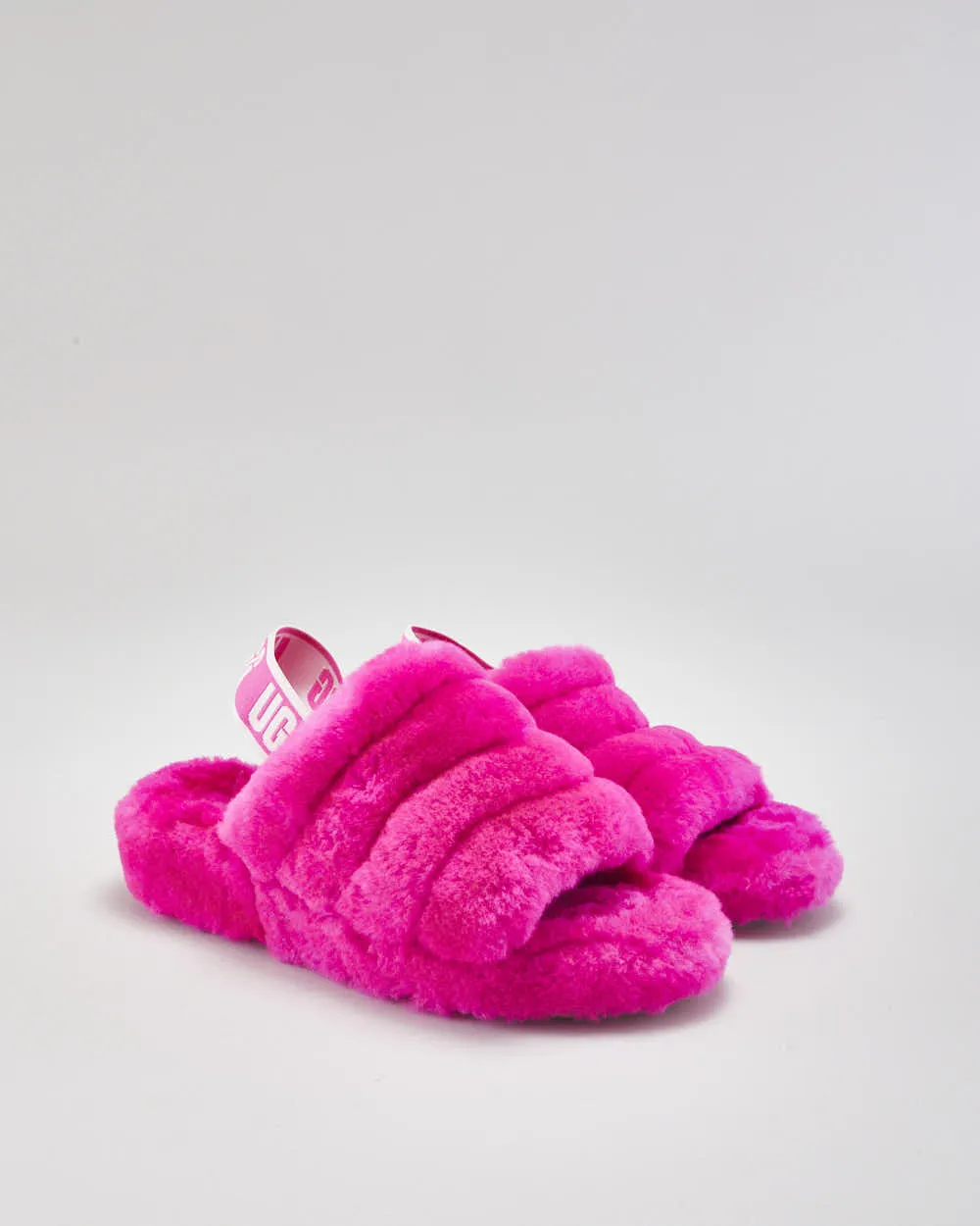 UGG Fluffy Pink Sliders - UK4 sold by Rokit