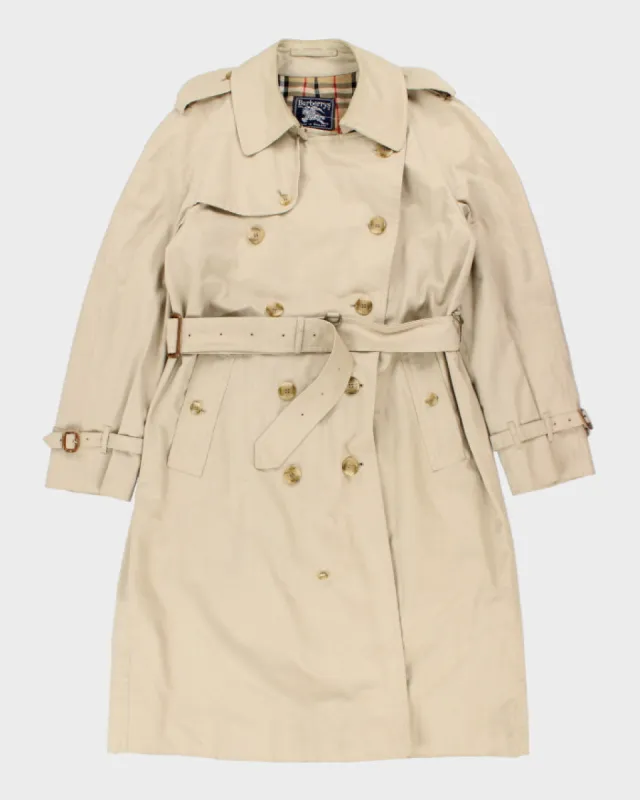 Vintage 90's Burberry Long Double Breasted Overcoat - L sold by Rokit