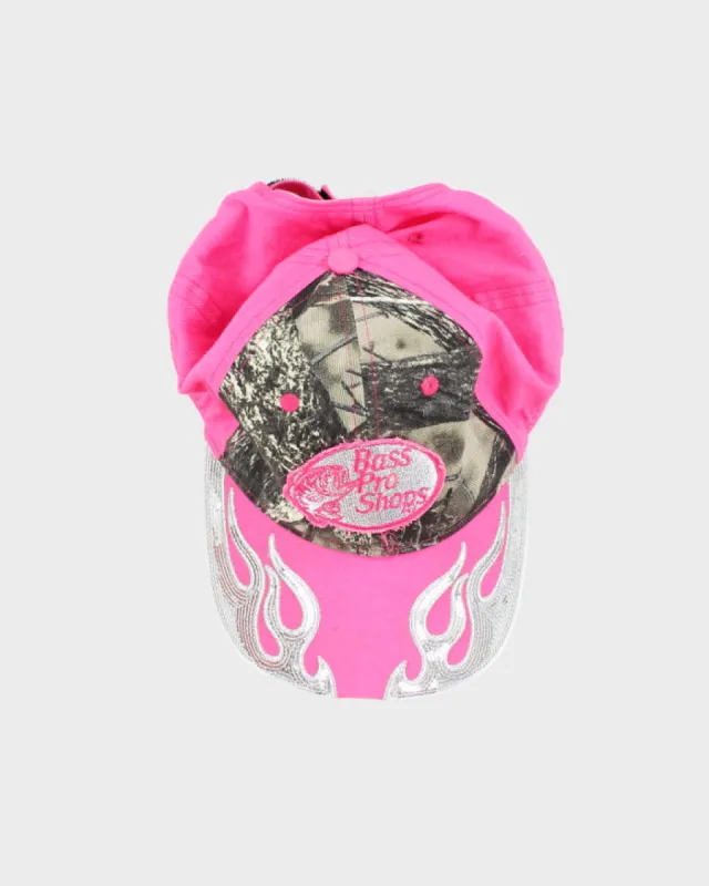 Vintage Y2K Bass Pro Shop Glitter Flames Cap - OS sold by Rokit