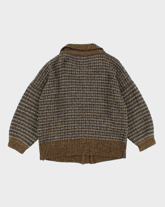 Vintage 80's Heavyweight Wool Chunky Knit Cardigan - L sold by Rokit product image thumbnail 2