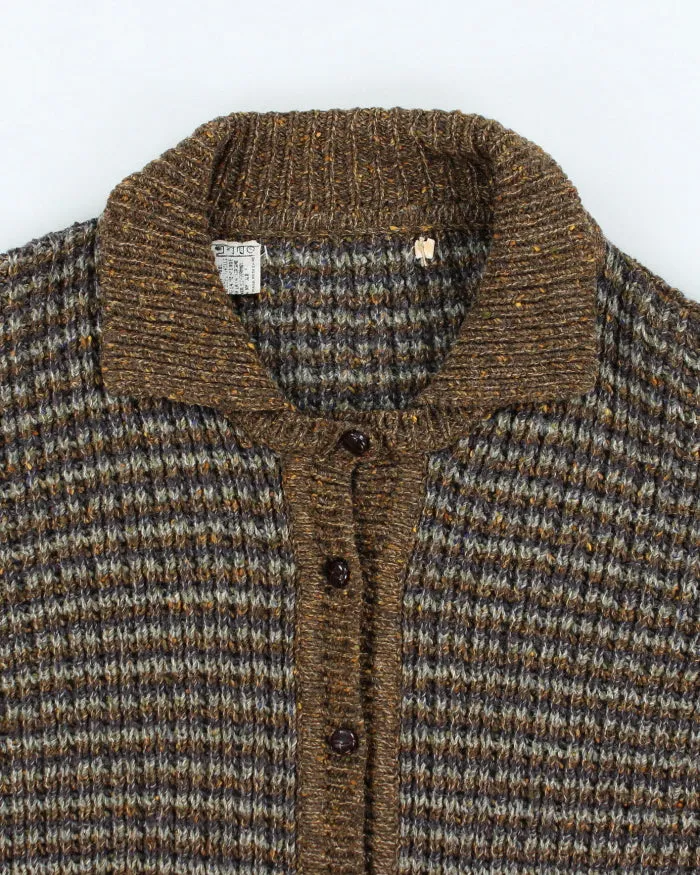 Vintage 80's Heavyweight Wool Chunky Knit Cardigan - L sold by Rokit product image thumbnail 3