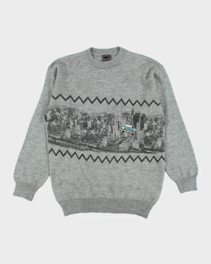 Vintage 90's New York City Graphic Wool Blend Knit Jumper - L sold by Rokit