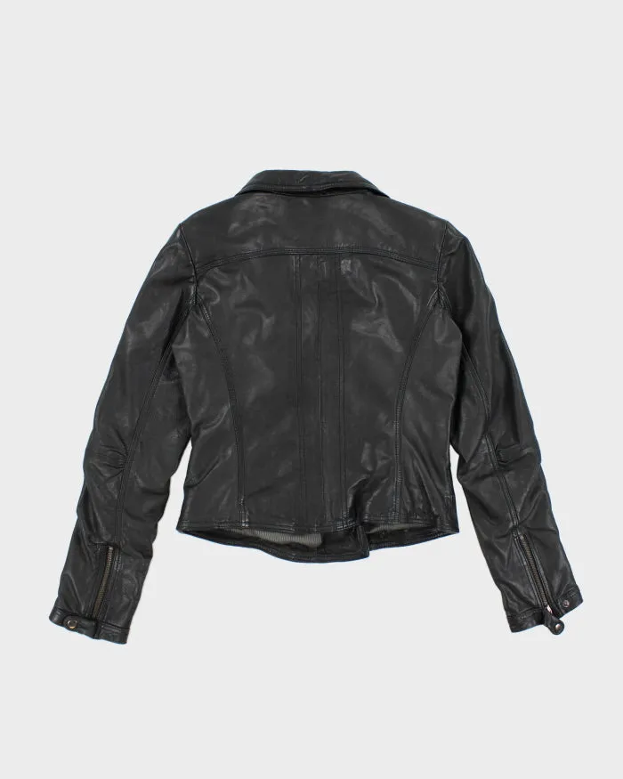 Vintage Y2K Danier Cropped Biker Leather Jacket - S sold by Rokit product image thumbnail 2