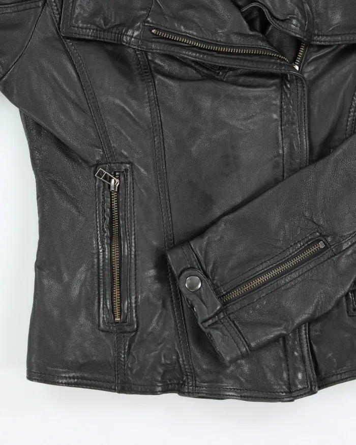 Vintage Y2K Danier Cropped Biker Leather Jacket - S sold by Rokit product image thumbnail 4