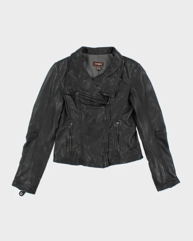 Vintage Y2K Danier Cropped Biker Leather Jacket - S sold by Rokit
