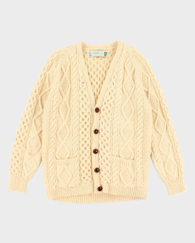 Vintage 80's Inisfree Aran Chunky Knit Cardigan - L sold by Rokit
