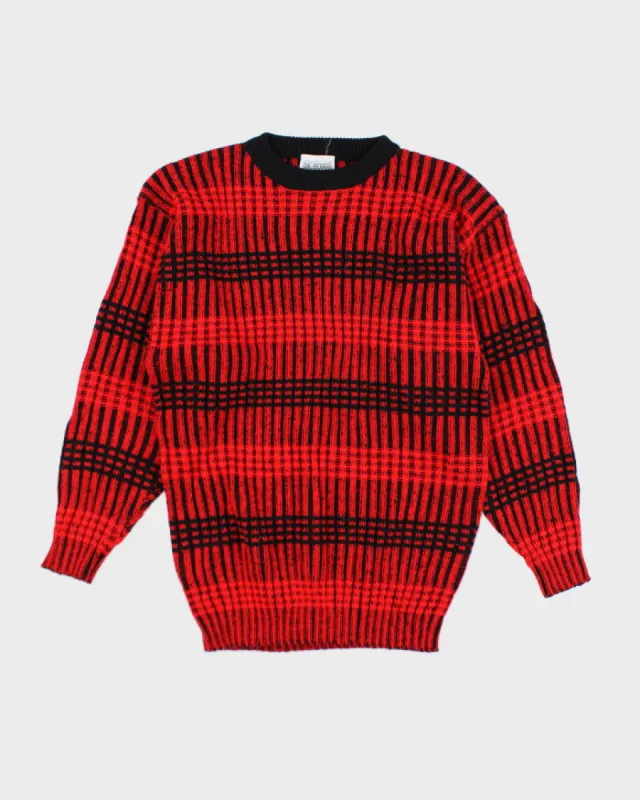 Vintage 80's 19th Avenue Chunky Patterned Knit Jumper - L sold by Rokit