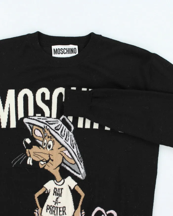 Vintage 90's Moschino Rat Print Knit Jumper - L sold by Rokit product image thumbnail 5