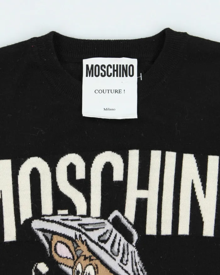 Vintage 90's Moschino Rat Print Knit Jumper - L sold by Rokit product image thumbnail 3