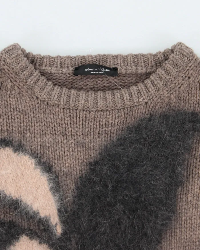 Vintage Roberto Collina Chunky Raised Print Knit Jumper - M sold by Rokit product image thumbnail 4