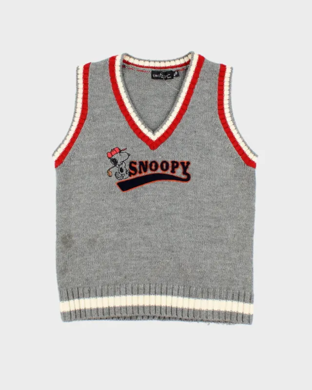 Vintage 90's Snoopy Golf Tank Knit - S sold by Rokit