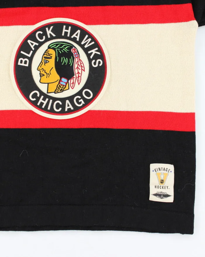 Vintage Chicago Black Hawks NHL Chunky Knit Jumper - L sold by Rokit product image thumbnail 4