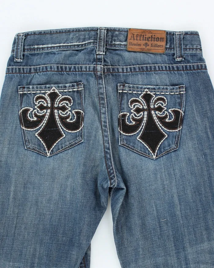 Vintage Y2K Affliction Gothic Style Stone Wash Jeans - W32 L32 sold by Rokit product image thumbnail 4
