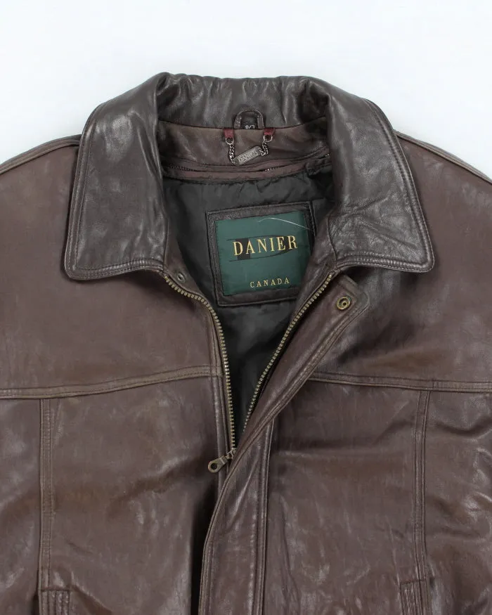 Vintage 90's Danier Heavyweight Leather Jacket - XL sold by Rokit product image thumbnail 3