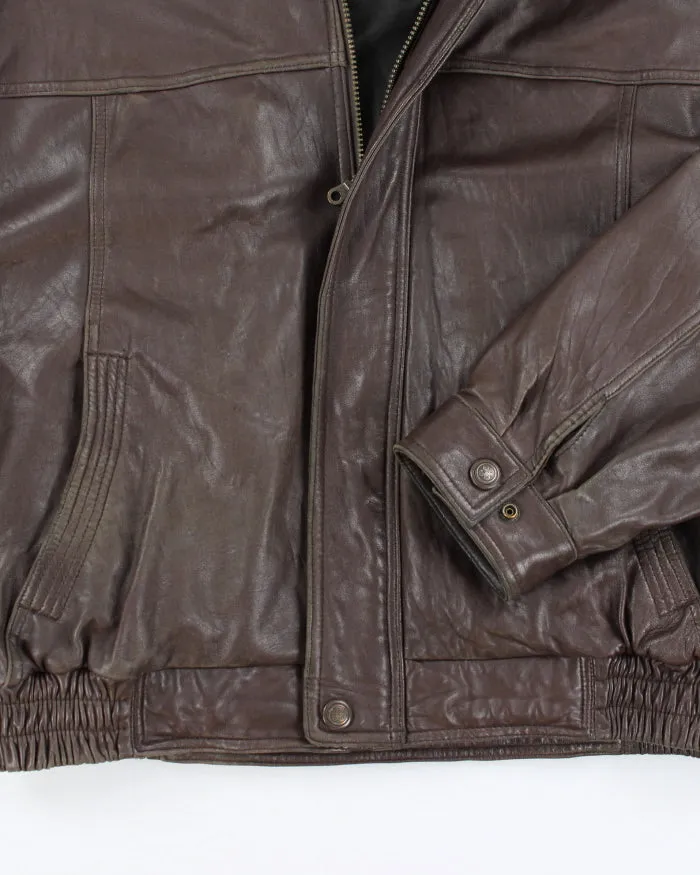 Vintage 90's Danier Heavyweight Leather Jacket - XL sold by Rokit product image thumbnail 4
