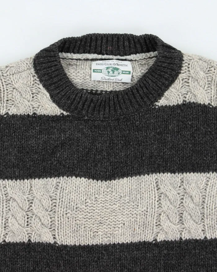 Vintage 90's United Colors of Benneton Wool Chunky Knit Jumper- L sold by Rokit product image thumbnail 3