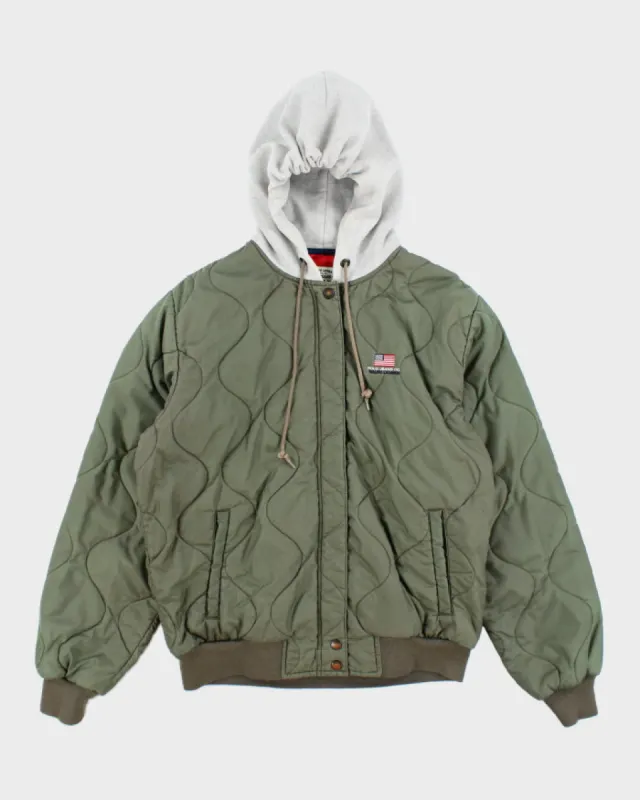 Vintage Polo Jeans Hooded Bomber Jacket - L sold by Rokit