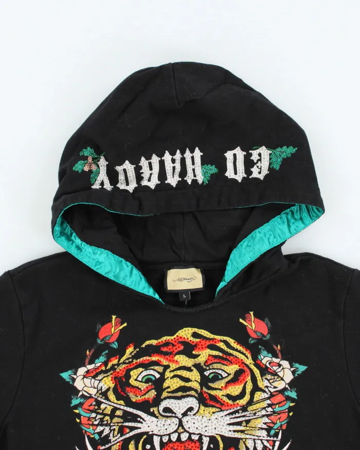 Vintage Y2K Ed Hardy Rhinestone Short Sleeved Hoodie - L sold by Rokit product image thumbnail 3