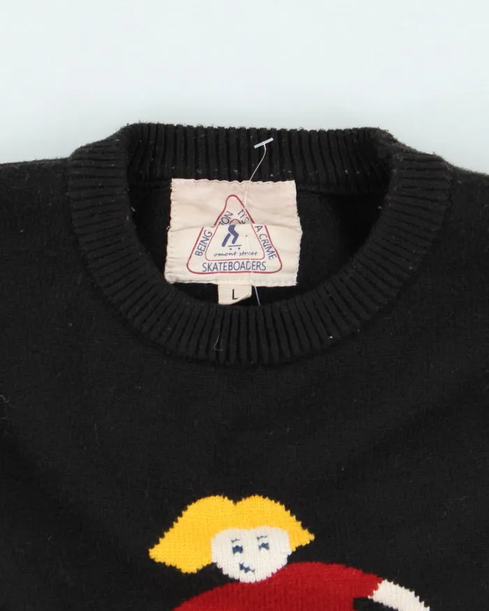 Vintage Women's Skate or Die Graphic Knitted Jumper - S sold by Rokit product image thumbnail 3