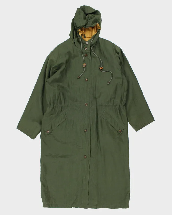 Vintage 90's Eddie Bauer Hooded Long Overcoat - S sold by Rokit