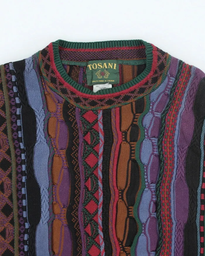 Vintage Tosani Heavyweight Patterned Knit Jumper - L sold by Rokit product image thumbnail 3