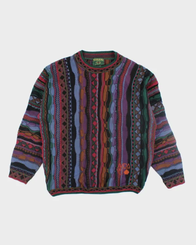 Vintage Tosani Heavyweight Patterned Knit Jumper - L sold by Rokit