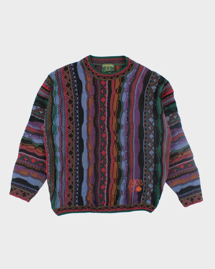 Vintage Tosani Heavyweight Patterned Knit Jumper - L sold by Rokit