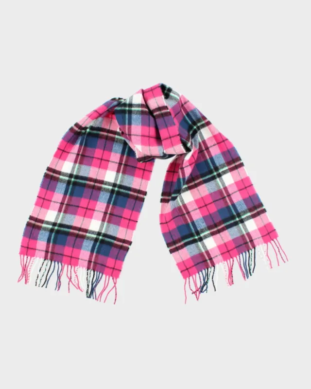 Vintage Cashmere Checked Scarf sold by Rokit