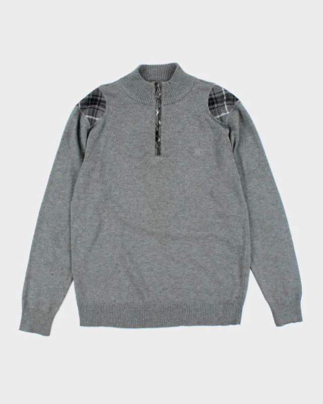 Burberry Wool & Cashmere Quarter Zip Jumper - XXL sold by Rokit