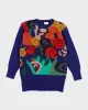 Vintage 80's Multi Coloured Patterned Chunky Knit Jumper - L sold by Rokit