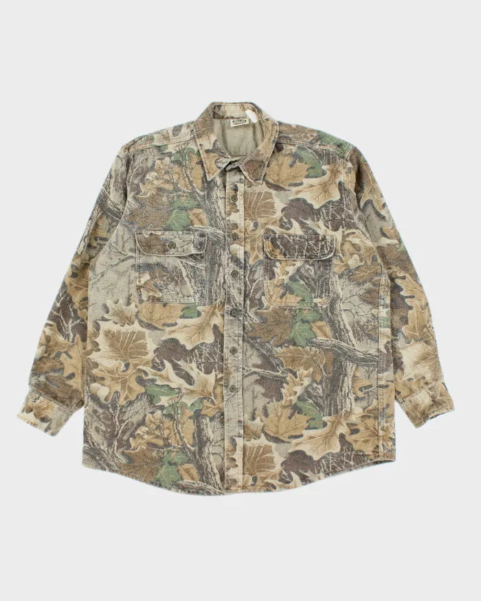 Vintage 90's Fiver Brother Heavyweight Camouflage Flannel Shirt - XL sold by Rokit