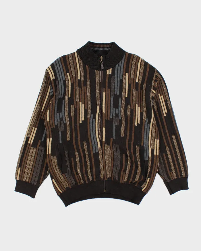 Vintage 90's Cooper Chunky Zip Up Knit Cardigan - L sold by Rokit