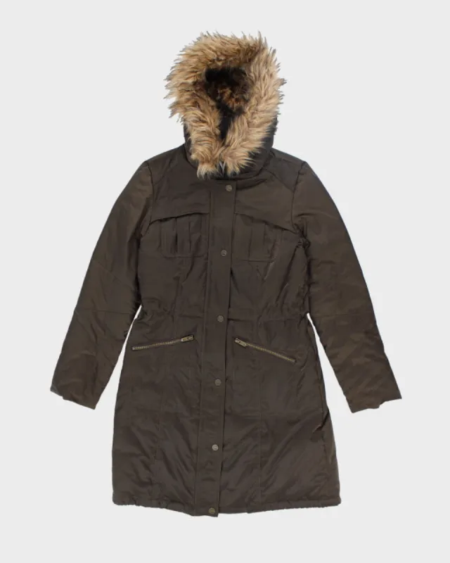 Vintage Women's Y2K Guess Hooded Parka Coat - S sold by Rokit