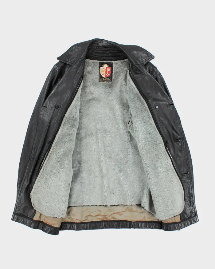 Vintage Black Leather Lined Blazer Jacket - M sold by Rokit product image thumbnail 5