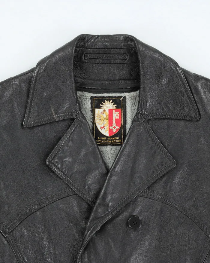 Vintage Black Leather Lined Blazer Jacket - M sold by Rokit product image thumbnail 3