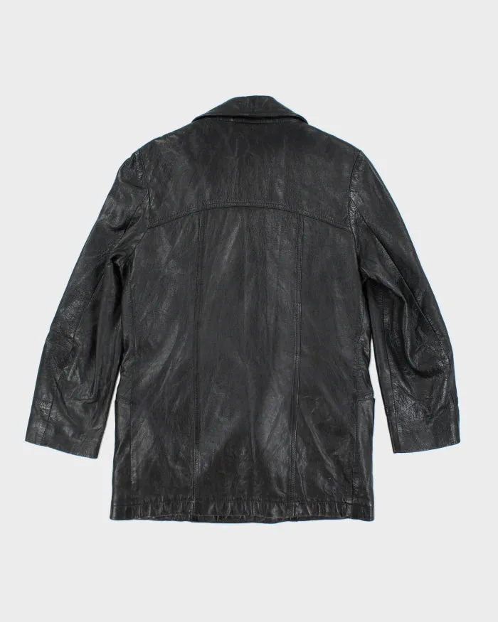 Vintage Black Leather Lined Blazer Jacket - M sold by Rokit product image thumbnail 2