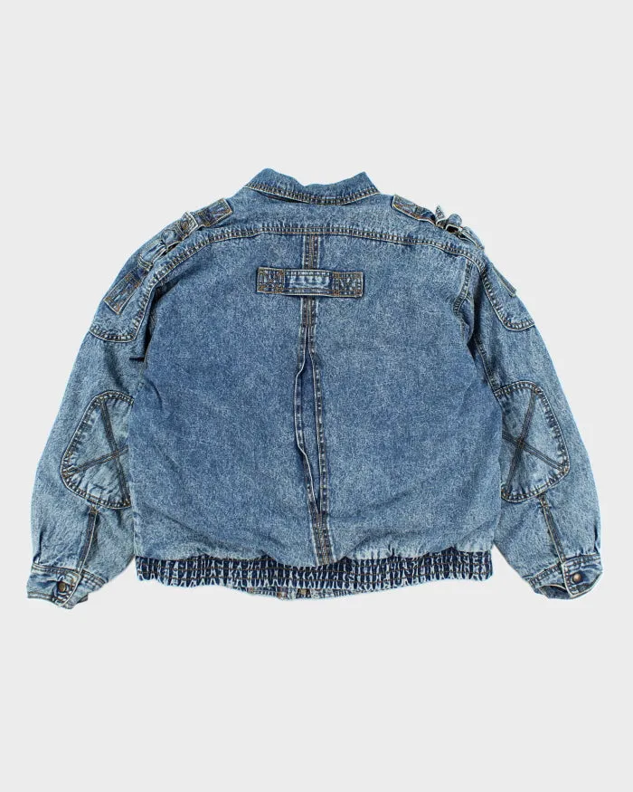 Vintage 90's Heavyweight Denim Bomber Jacket - M sold by Rokit product image thumbnail 2