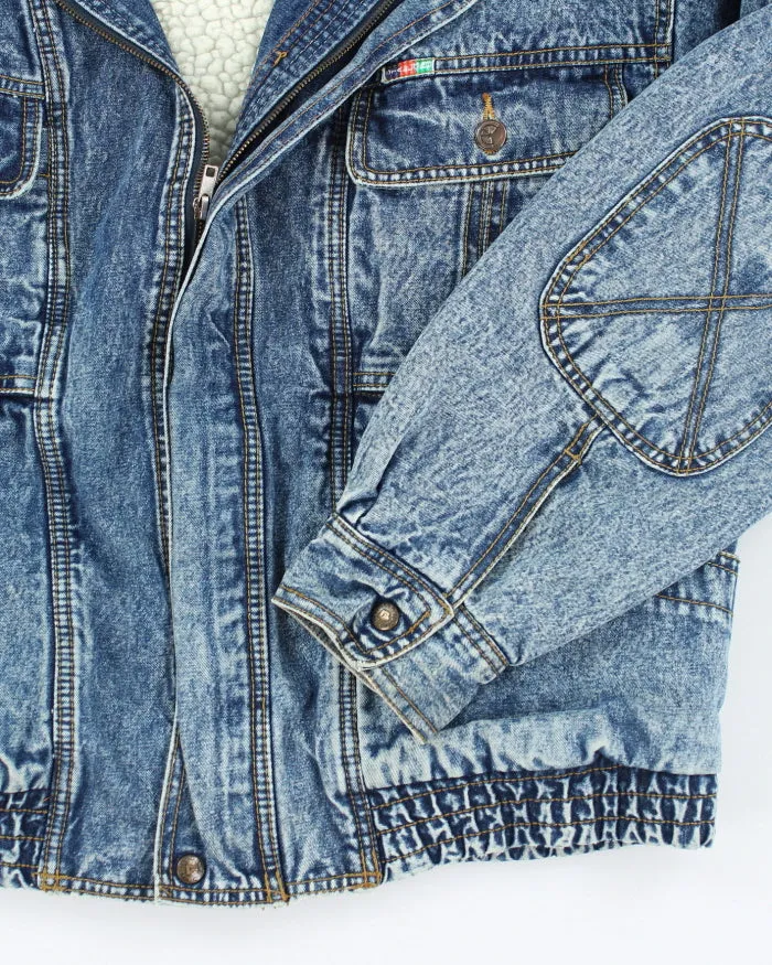 Vintage 90's Heavyweight Denim Bomber Jacket - M sold by Rokit product image thumbnail 4