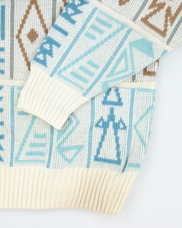Vintage 80's Sears Chunky Patterned Knit Jumper - L sold by Rokit product image thumbnail 4