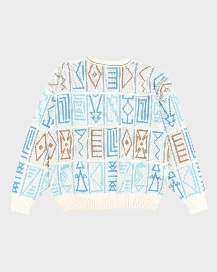 Vintage 80's Sears Chunky Patterned Knit Jumper - L sold by Rokit product image thumbnail 2