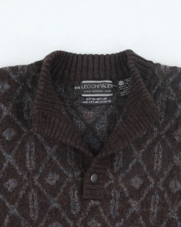 Vintage 90's Leo Chevlier Pure Wool Chunky Knit Jumper - S sold by Rokit product image thumbnail 3
