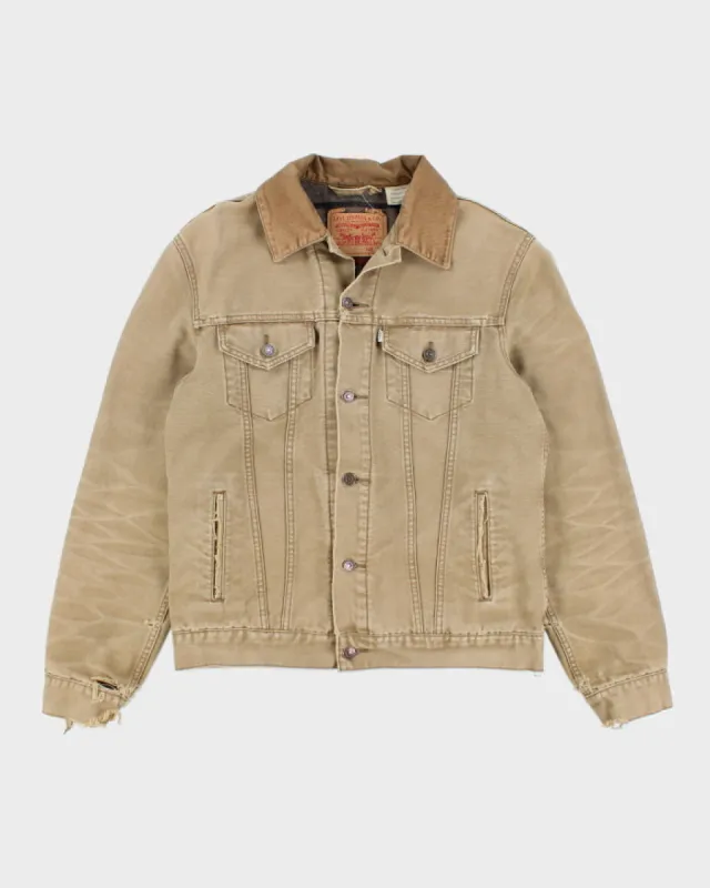 Vintage 90's Levi's Tan Lined Denim Jacket - L sold by Rokit