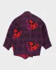 Vintage 90's Chunky Flower Wrap Cardigan - L sold by Rokit