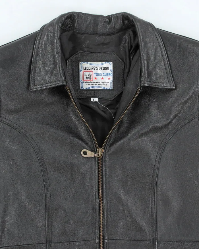 Vintage Women's Leather Panelled Leather Jacket - L sold by Rokit product image thumbnail 3