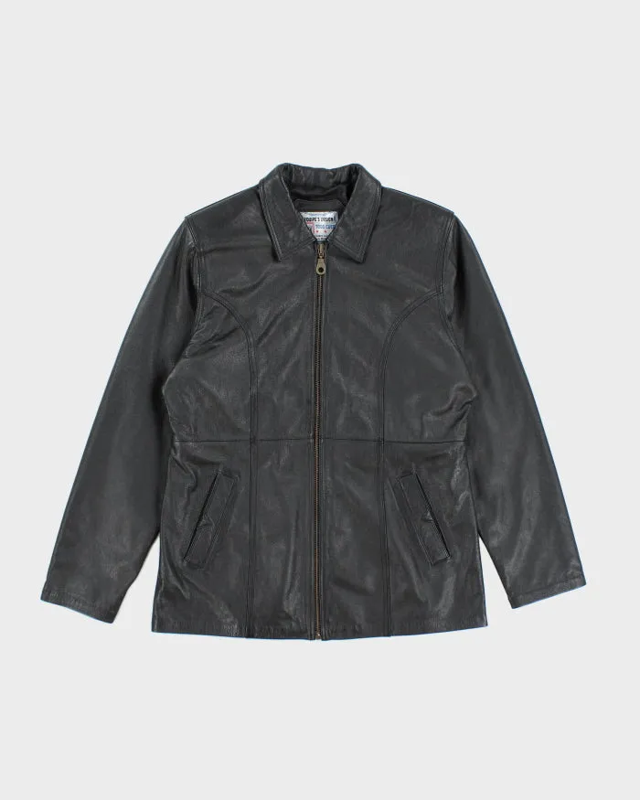 Vintage Women's Leather Panelled Leather Jacket - L sold by Rokit